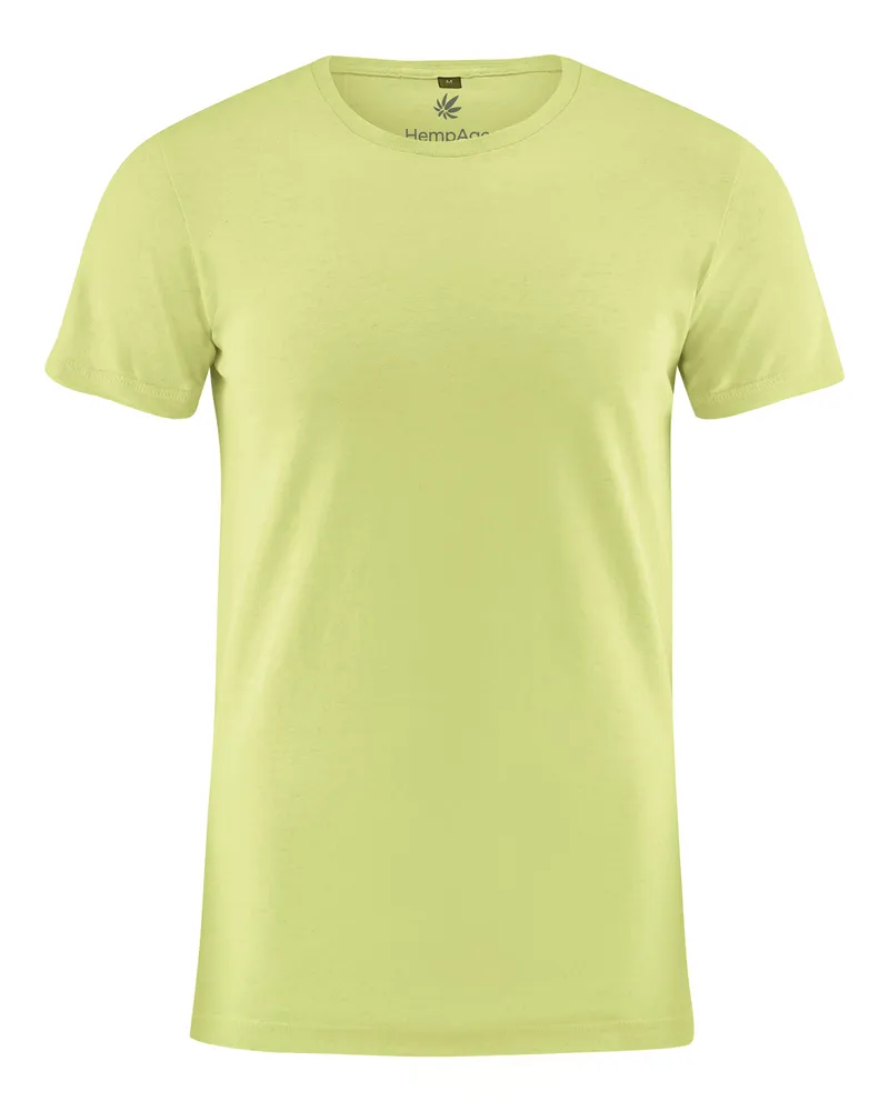HempAge Hempage Herren vegan T-Shirt Slim Fit Lindgrün, Grün, – Produktbild 1 von 2