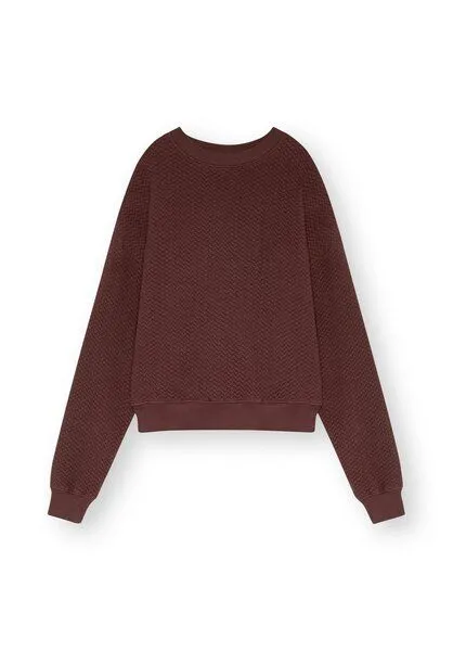 THOKKTHOKK ThokkThokk Damen Sweatshirt TT1022 Structured aus Bio-Baumwolle, Deep mahogany (rot), – Produktbild 2 von 3