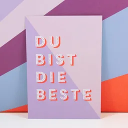Bow & Hummingbird Bow & Hummingbird Postkarte "Du bist die Beste" – Produktbild 1 von 1