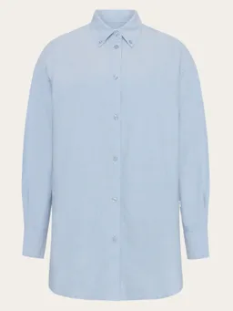 KnowledgeCotton Apparel KnowledgeCotton Apparel Damen vegan Hemd Flanell Entspannt Gletschersee Hellblau – Produktbild 1 von 1