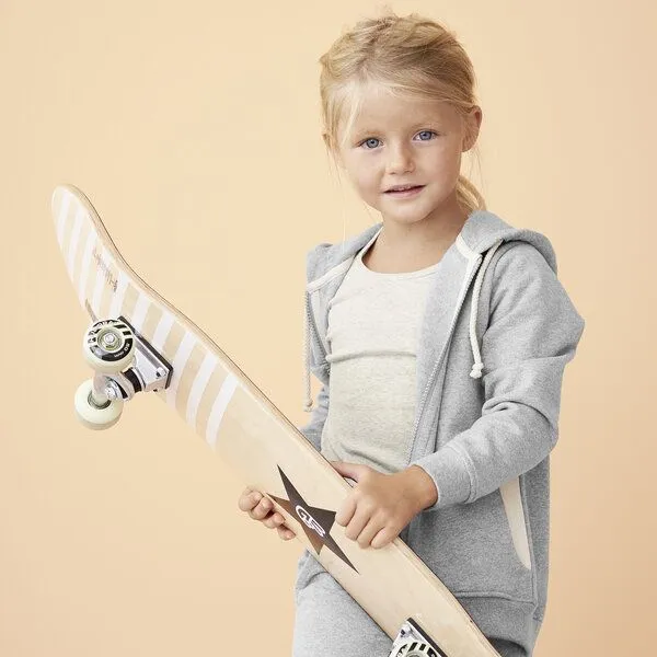 Living Crafts Living Crafts Kinder Kapuzenjacke aus 100% Bio-Baumwolle, Grey melange, – Produktbild 1 von 4