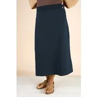 La Gitana La Gitana Midirock - A-Linien Damen Rock aus Bio-Baumwolle. Modell: "Anella", Blau, – Produktbild 1 von 1