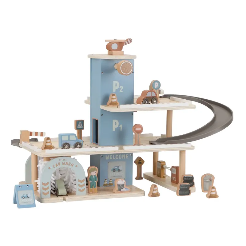 Little Dutch Little Dutch Holzgarage, Blue, – Produktbild 1 von 1