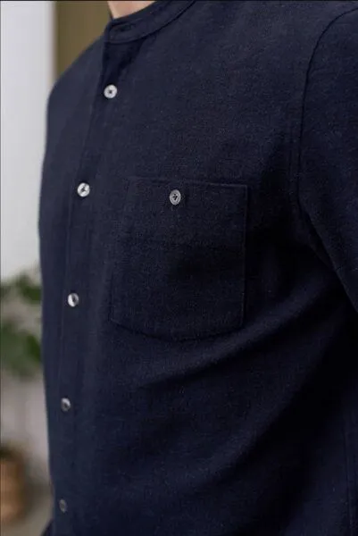 About Companions About Companions Flannel Hemd NATHAN aus Bio-Baumwolle, Striped peanut, – Produktbild 4 von 4