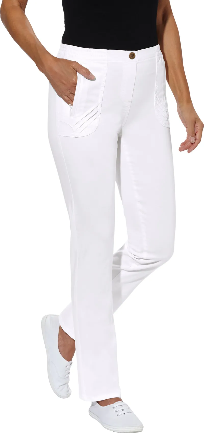 Witt Schlupfjeans weiß, Weiß, – Produktbild 3 von 3