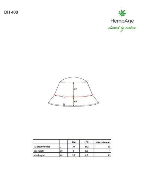 HempAge HempAge Lässiger Fischerhut auf Hanf/Biobaumwolle, Butter (gelb), – Produktbild 3 von 4