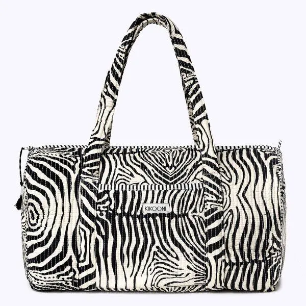 KIKOONI KIKOONI handgefertigte große Baumwolltasche "K. Shopper", Electric zebra, – Produktbild 1 von 4