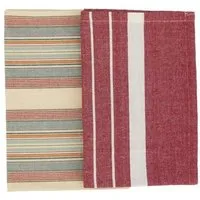 El Puente El Puente Geschirrtücher "Streifen" 2er-Set | Fair Trade & Handmade aus Indien – Produktbild 1 von 1