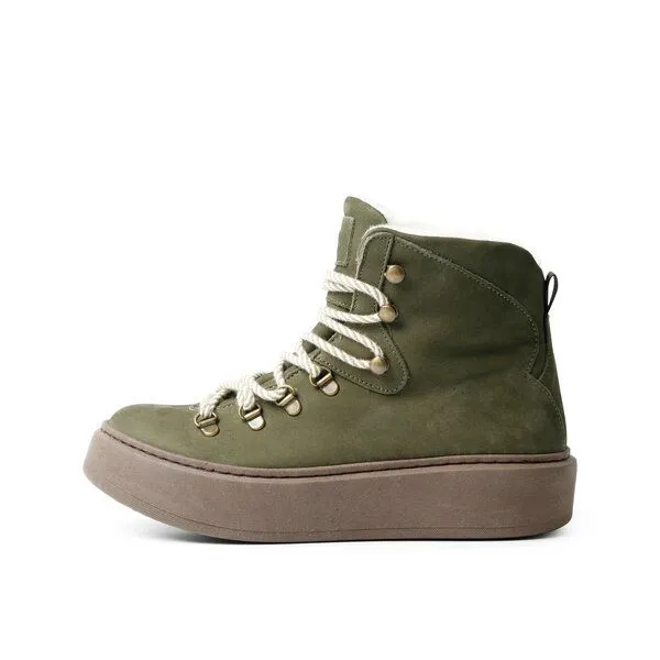 Grand Step Shoes Grand Step Shoes Benja, gefütterte Schnürboots, Oliv, – Produktbild 3 von 4