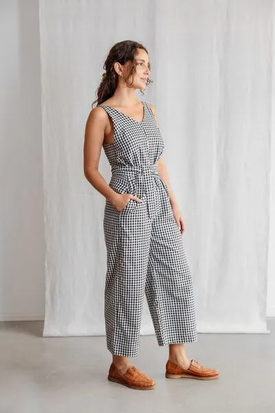 Jyoti - Fair Works Jyoti - Fair Works Bio-Baumwoll Jumpsuit Parvi, Kariert, – Produktbild 4 von 4