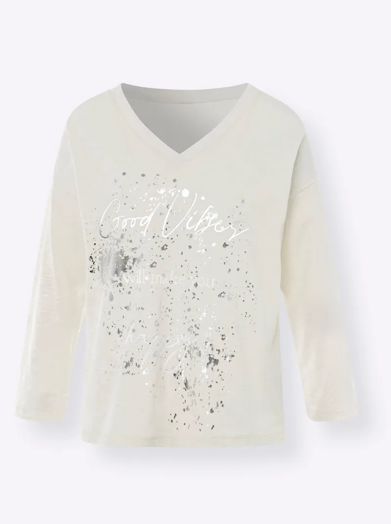 heine Print-Shirt champagner, Champagner, – Produktbild 1 von 2