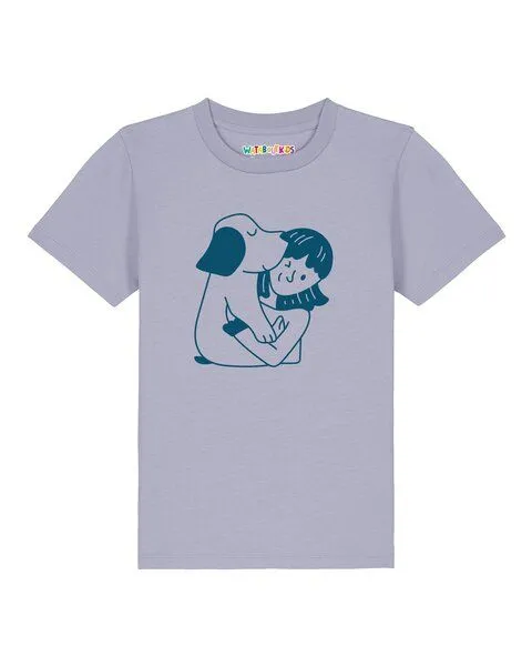 watabout.kids watabout.kids T-Shirt Kinder Mädchen und Hund, Lavender, – Produktbild 1 von 2