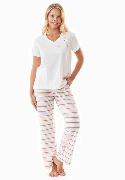 ORGANICATION ORGANICATION TRINNITY | Pyjama-Set aus Bio-Baumwolle, Off white, – Produktbild 1 von 4