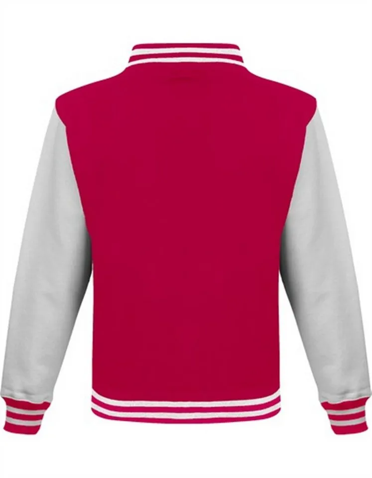 Just Hoods Just Hoods Sweatjacke Varsity Jacket / College Jacke, Oxford navy/heather grey, – Produktbild 3 von 3