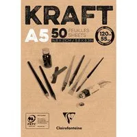Clairefontaine Clairfontaine Zeichenblock "KRAFT Vergé", DIN A5, 50 Blatt – Produktbild 1 von 1