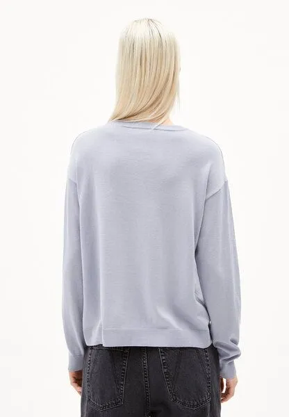 ARMEDANGELS ARMEDANGELS LARUNAA Damen Pullover aus Bio-Baumwoll Mix, Misty morning, – Produktbild 3 von 4