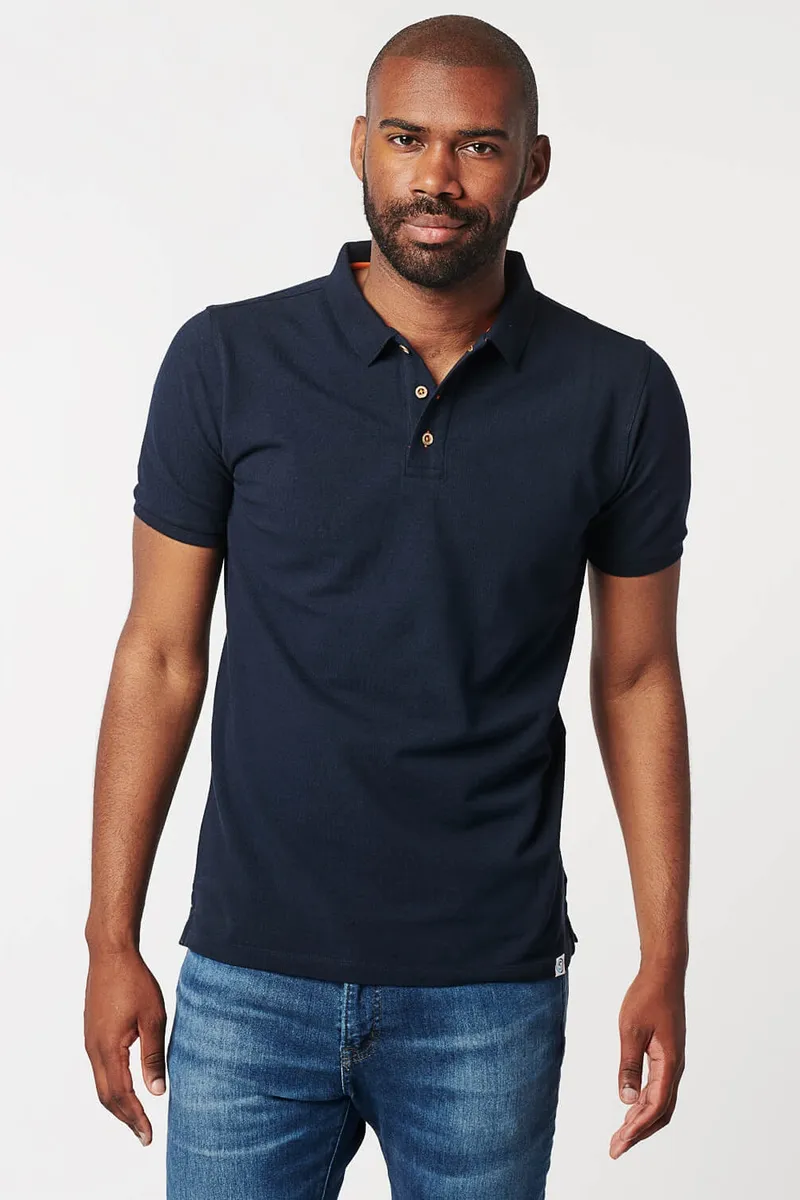 SKOT SKOT Herren vegan Polo Classic, Dunkelblau, – Produktbild 2 von 2