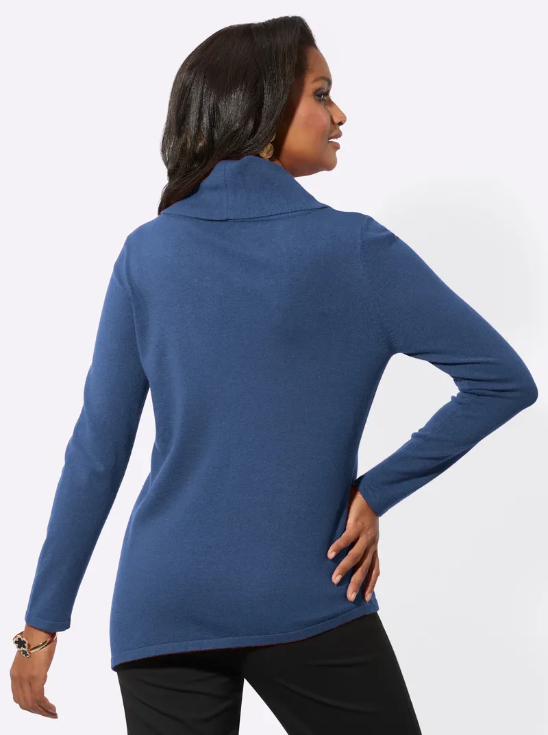 Witt Langarm-Pullover, Jeansblau, – Produktbild 1 von 2