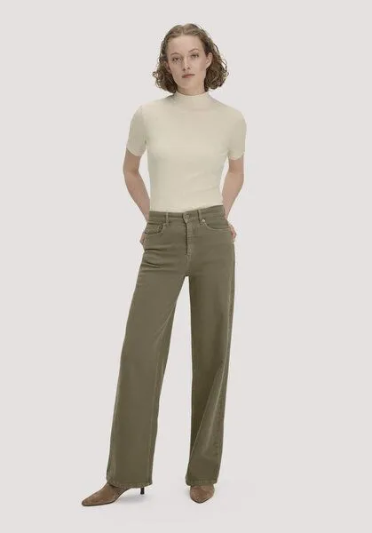 hessnatur hessnatur Jeans ALVA Wide Leg GARMENT DYE aus Bio-Baumwolle mit recycelter Baumwolle, Blue, – Produktbild 1 von 3