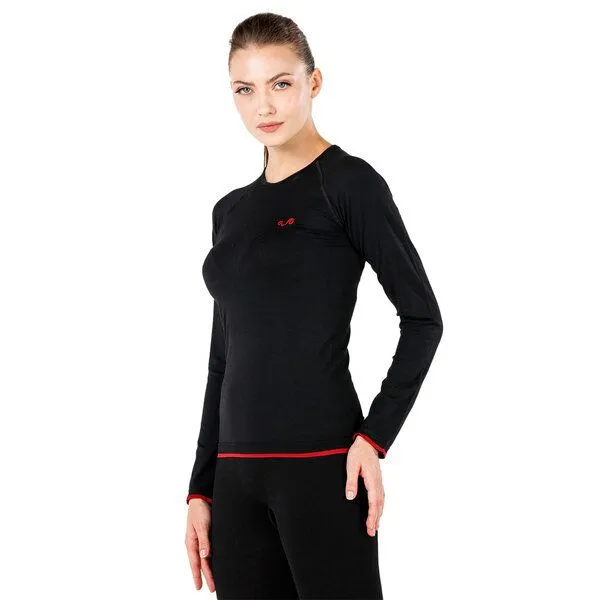 Woolona Woolona Langarmshirt - Life Damen - Slim Fit, Schwarz, – Produktbild 1 von 4