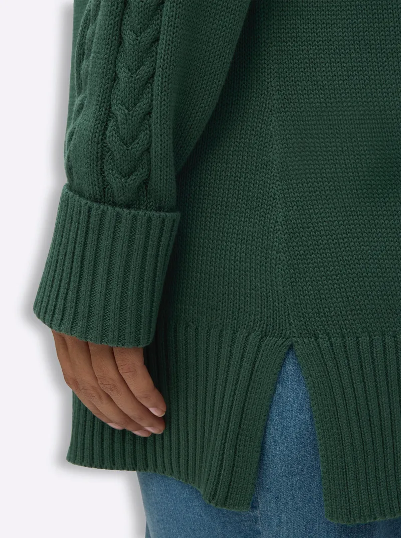 sheego Rollkragenpullover moos, Moos, – Produktbild 3 von 3