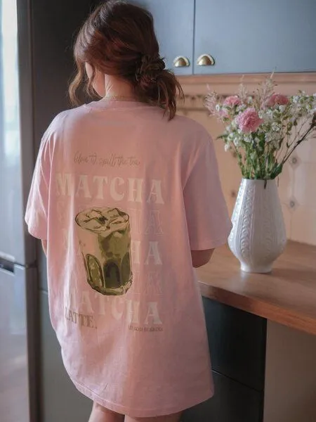 LITSCHI DESIGNS LITSCHI DESIGNS MATCHA SHIRT, Rosa, – Produktbild 4 von 4