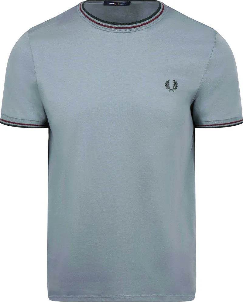 Fred Perry Fred Perry Twin Tipped T-Shirt Blau 98A - Größe L, Blau, – Produktbild 2 von 5