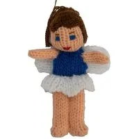 El Puente El Puente Gestrickte Fingerpuppe "Elfe" | Fair Trade & Handmade aus Peru, Blau,weiß, – Produktbild 1 von 1