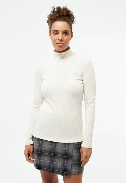 Givn Berlin Givn Berlin Geripptes Longsleeve GBVIDA aus Bio-Baumwolle mit Rollkragen, Off white, – Produktbild 1 von 4