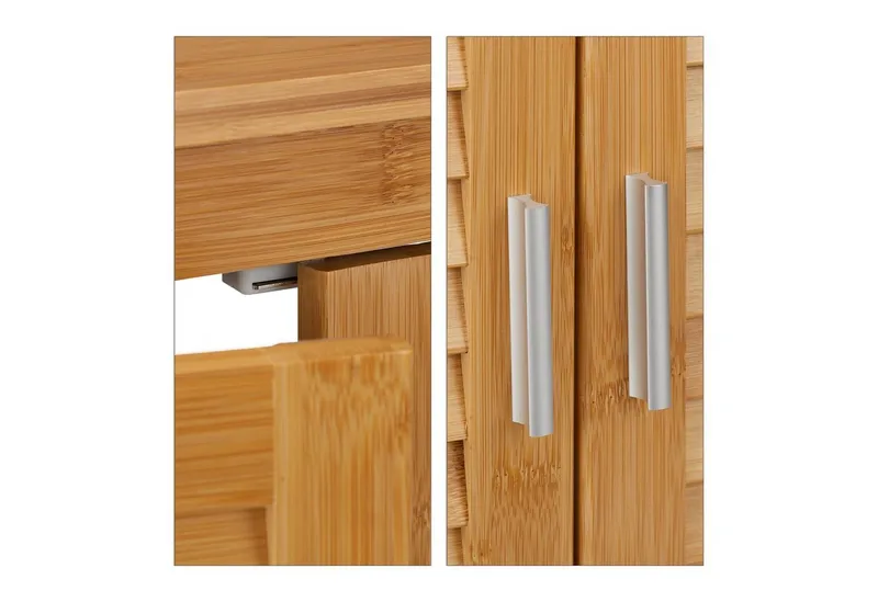 RELAXDAYS RELAXDAYS Waschbeckenunterschrank LAMELL Bambus (1-St), Braun, – Produktbild 5 von 5