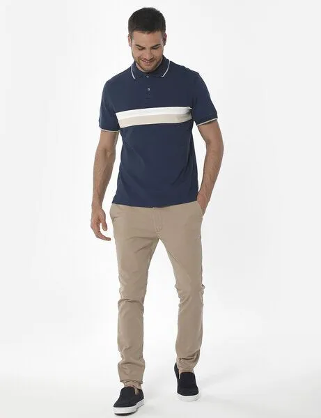 ORGANICATION ORGANICATION Slim Chino-Hose aus Bio-Baumwolle, Natur(beige), – Produktbild 2 von 3