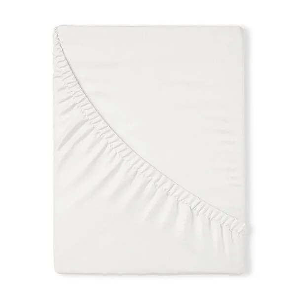 KUSHEL KUSHEL Bettlaken Spannbettlaken aus Bio Baumwolle, Snow white (weiß), – Produktbild 1 von 4