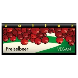 Zotter Bitterschokolade mit Preiselbeercreme, handgeschöpft – Produktbild 1 von 1