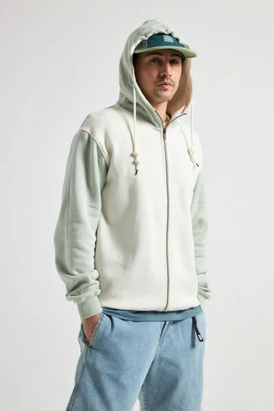 Trendsplant Trendsplant Color Block Zip Hoodie Sea Glass, Weiß, – Produktbild 4 von 4