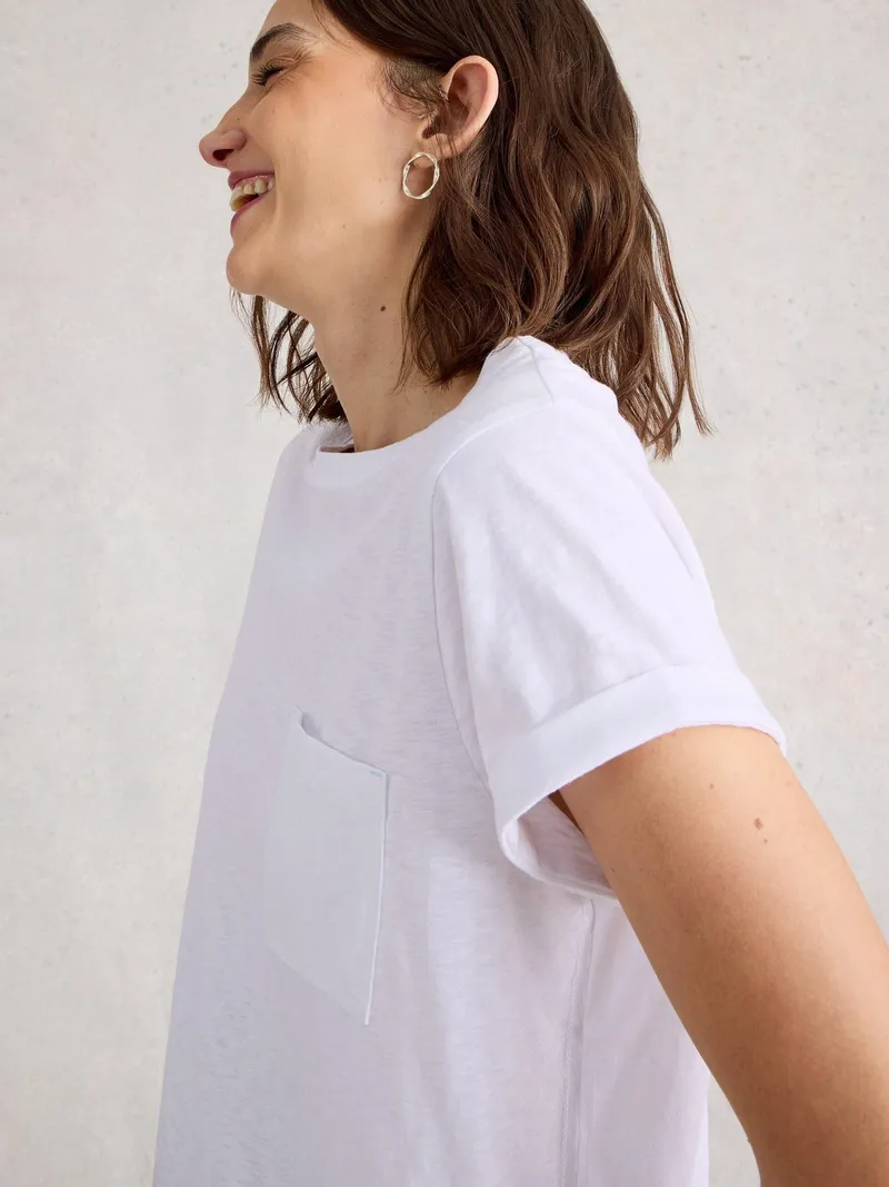 White Stuff T-Shirt Gina - 48, Reines weiß, – Produktbild 3 von 4