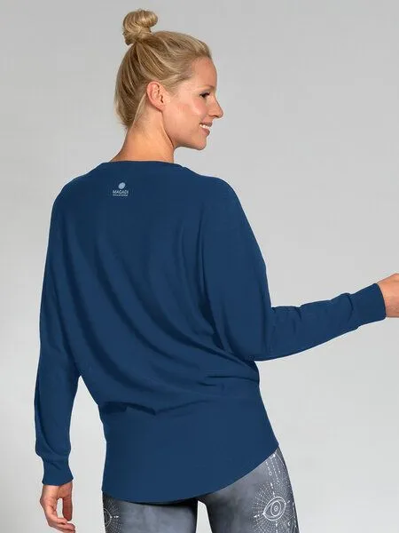 Magadi Magadi Yoga Sweater Anna aus Naturmaterial, Blau, – Produktbild 1 von 4