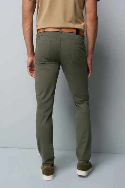 M 5 BY MEYER M 5 BY MEYER Summer Structure baumwoll Five Pocket, Grün (oliv), – Produktbild 4 von 5