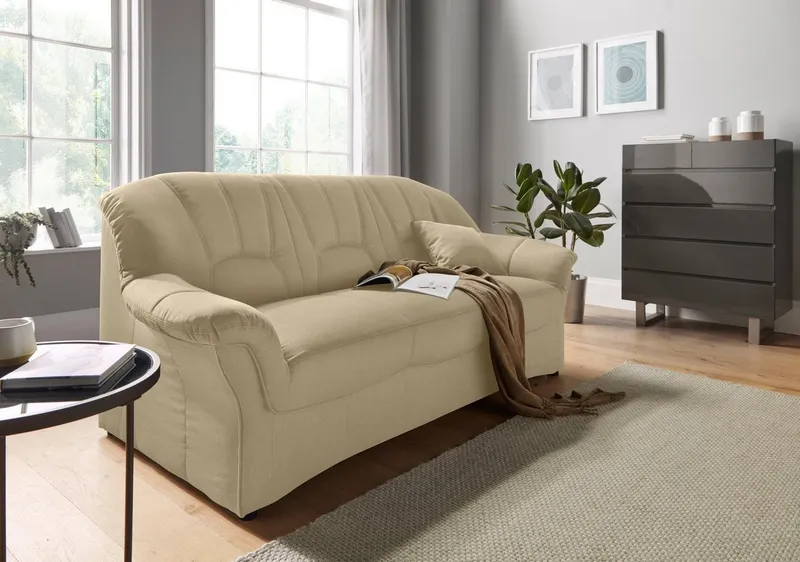 DOMO collection 3-Sitzer Bahia, bequem & komfortabel, zeitloses & elegantes Sofa, Breite 200cm, inklusive Federkern, Beige, – Produktbild 1 von 8