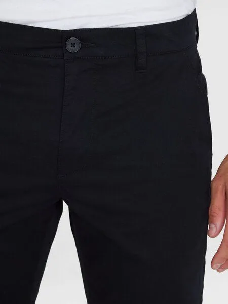 KnowledgeCotton Apparel KnowledgeCotton Apparel Shorts - CHUCK regular chino poplin shorts, Schwarz (black jet), – Produktbild 3 von 3