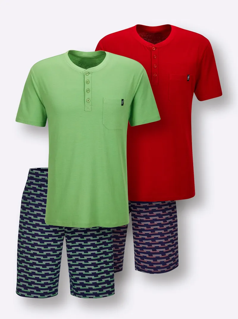 wäschepur men Shortys, Marine-apfel-bedruckt + marine-kirsche-bedruckt, – Produktbild 1 von 3