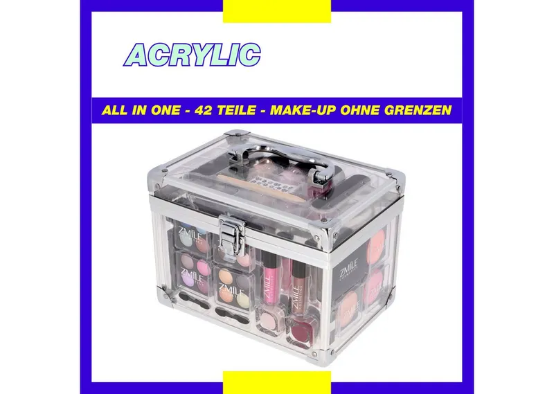 ZMILE COSMETICS Kosmetik-Koffer ACRYLIC, 42-tlg., vegane Kosmetik, Bunt|silberfarben, – Produktbild 3 von 8