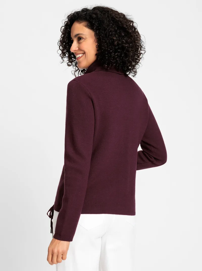 Witt Langarm-Pullover, Burgund, – Produktbild 2 von 2