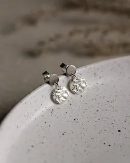 lille mus lille mus Ohrstecker 'Mondplättchen' 925 Silber – Produktbild 1 von 1