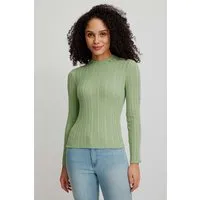 Tranquillo tranquillo Damen-Langarmshirt mit Struktur, jade, Gr. M – Produktbild 1 von 1