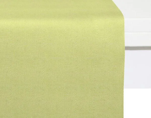Nature by Adam Nature by Adam Tischläufer aus 100% Bio-Baumwolle - Made in Germany - Uni Collection, Hellgrün, – Produktbild 1 von 4