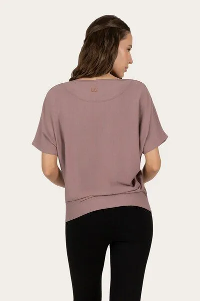 Urban Goddess Urban Goddess Budhi Kurzarm Pilates & Yoga Shirt, Fireclay (braun), – Produktbild 3 von 4