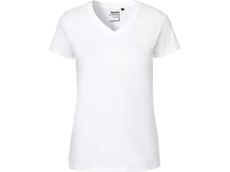 Neutral Neutral® Damen T-Shirt Bio Baumwolle V-Neck, Weiß, – Produktbild 1 von 5
