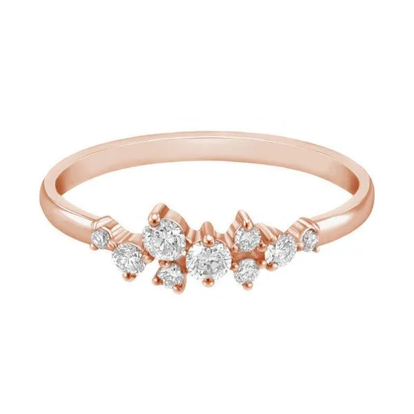 Eppi Eppi Cluster Goldring mit Diamanten Isolde, Rosa, – Produktbild 1 von 4