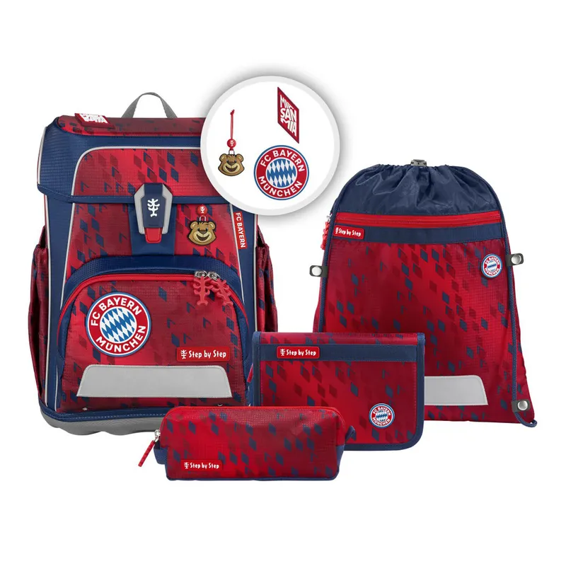 Step by Step Step by Step CLOUD FC Bayern Schulranzen-Set, 5-teilig "Mia san Mia", Red, – Produktbild 2 von 2