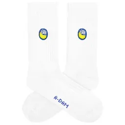 A-Dam A-Dam Weiße Sport-Socken Crew Banana Sticker – Produktbild 1 von 1